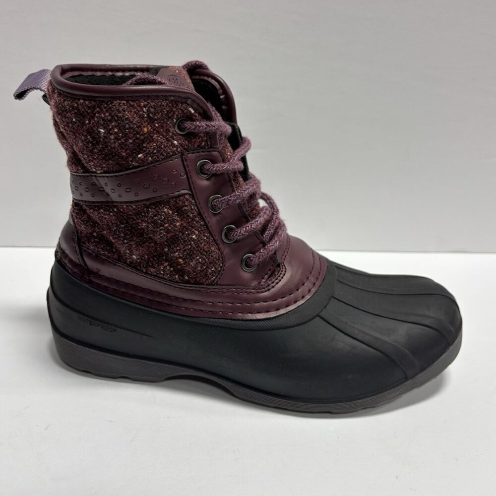 Kamik Big Kids’ Sierra Mid Burgundy Winter Boots, Girls’ Size 4 M